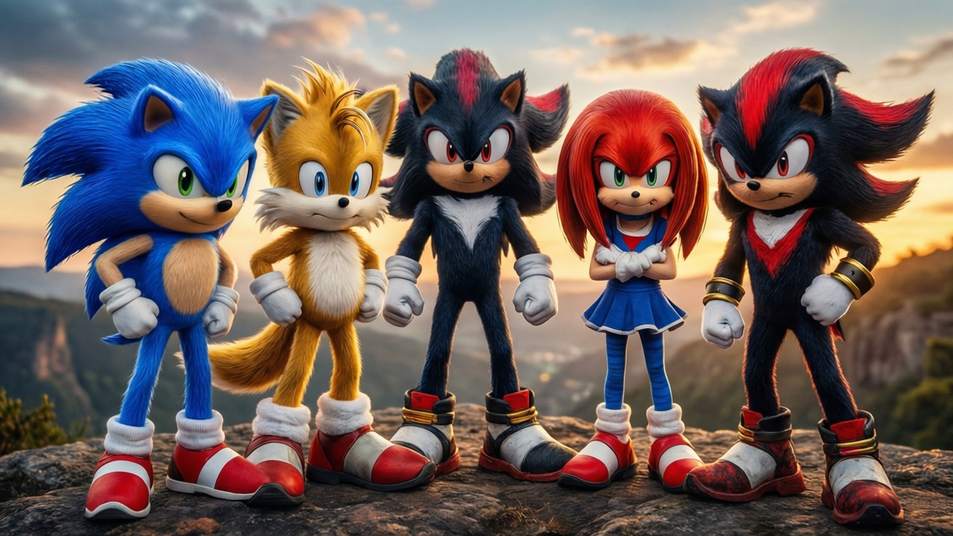 Sonic Mashujaa Walioungana Picha ya Ukuta