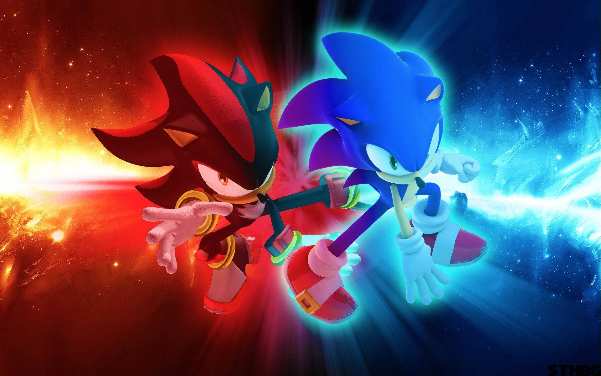 Sonic na Shadow Picha ya Ukuta