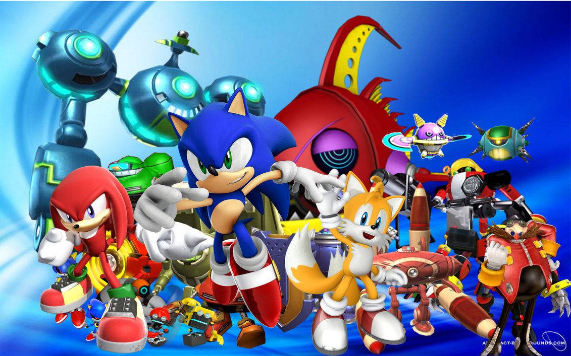 Sonic, Tails, na Knuckles Tayari Kukabiliana na Ulimwengu Picha ya Ukuta