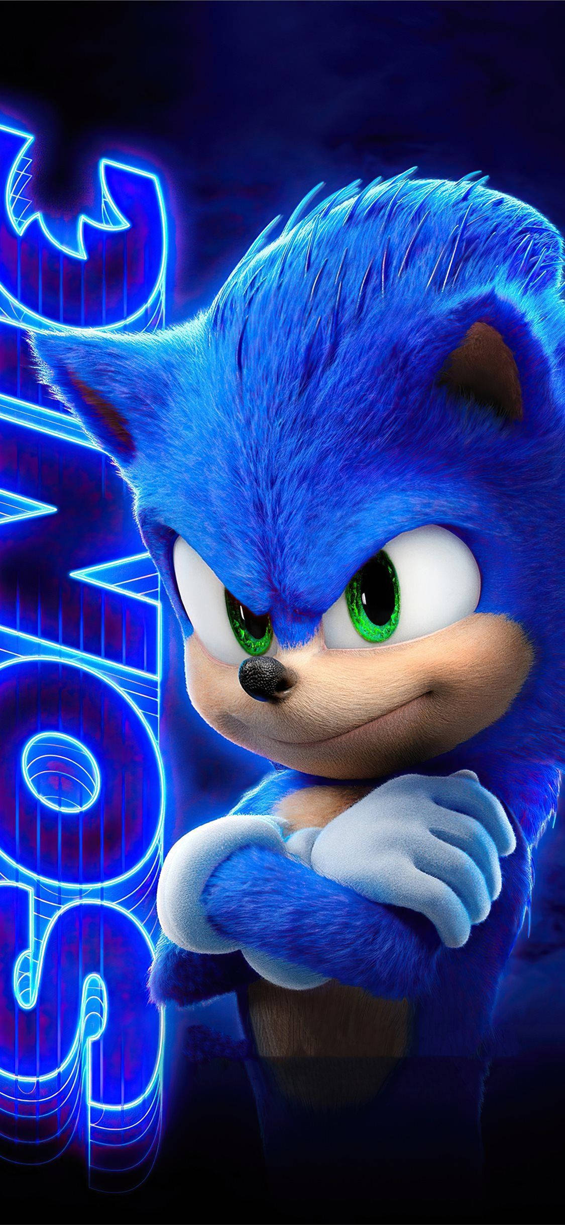 Sonic The Hedgehog Neon Simu Picha ya Ukuta