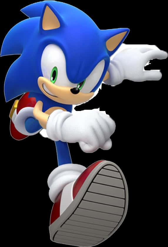 Sonic The Hedgehog Akiwa Katika Mkao wa Kukimbia Picha ya Ukuta