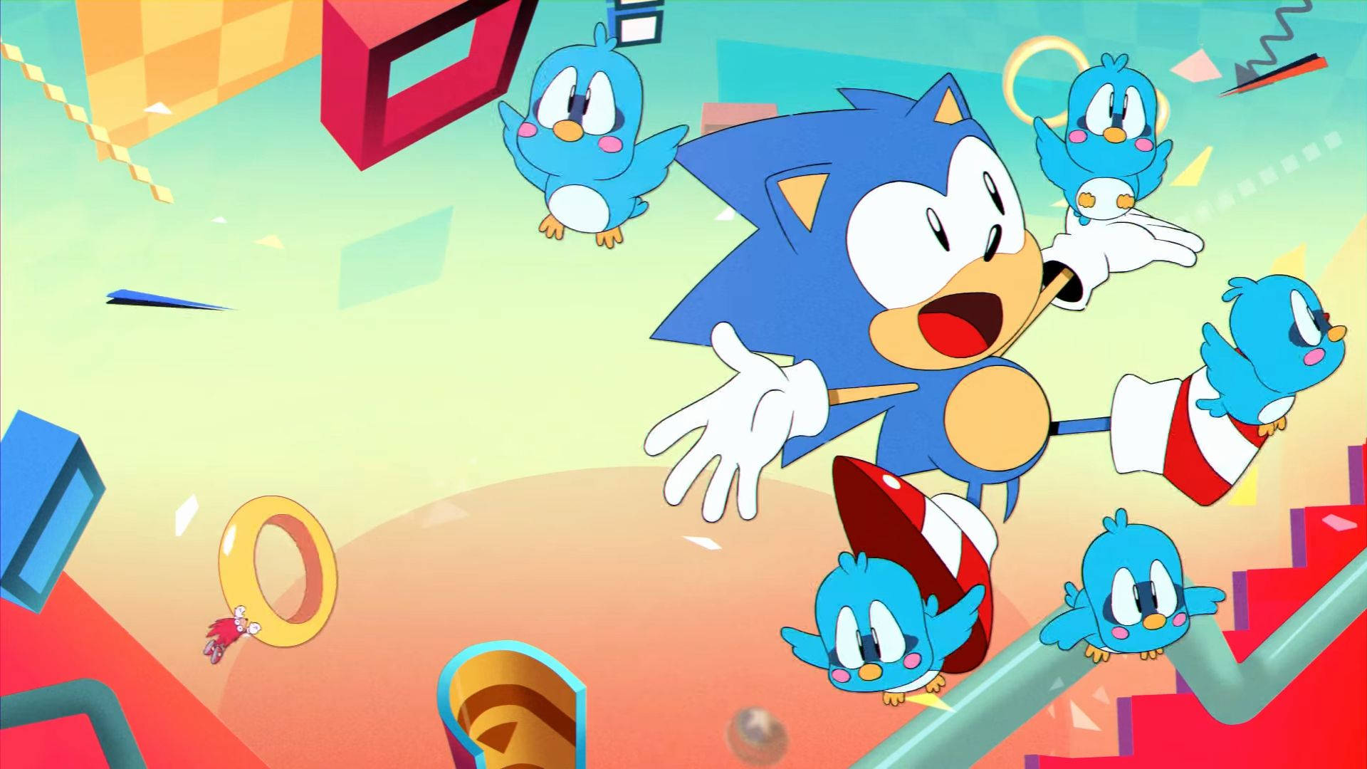 Sonic the Hedgehog na Jeshi la Ndege wa Flicky Picha ya Ukuta