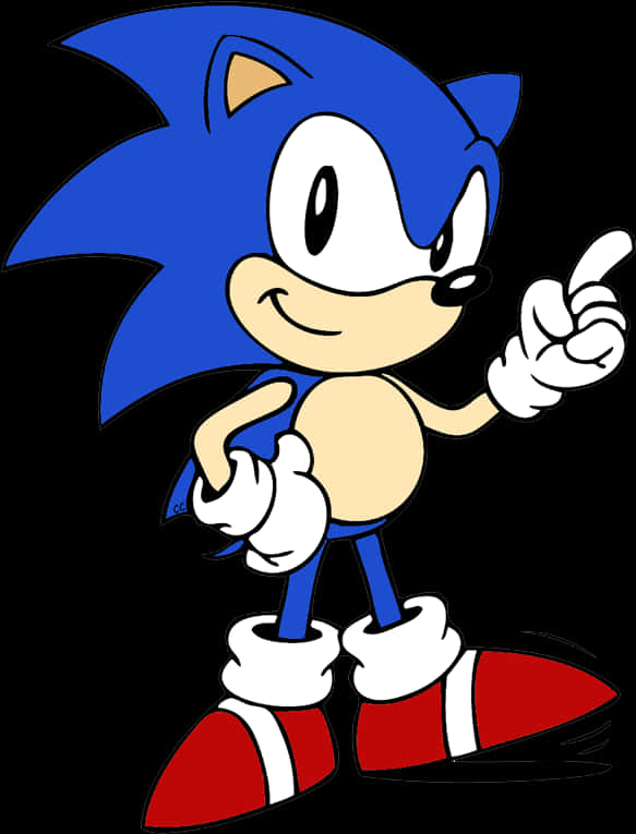 Sonic wa Kawaida Akionyesha Picha ya Ukuta