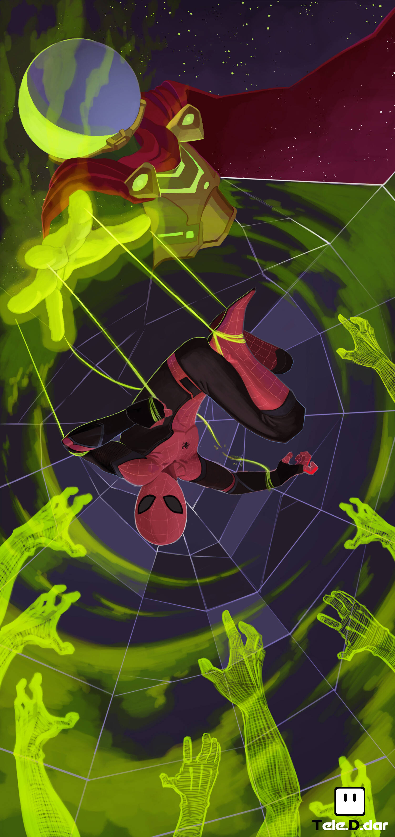 Spider Man Far From Home Mysterio Fanart Picha ya Ukuta