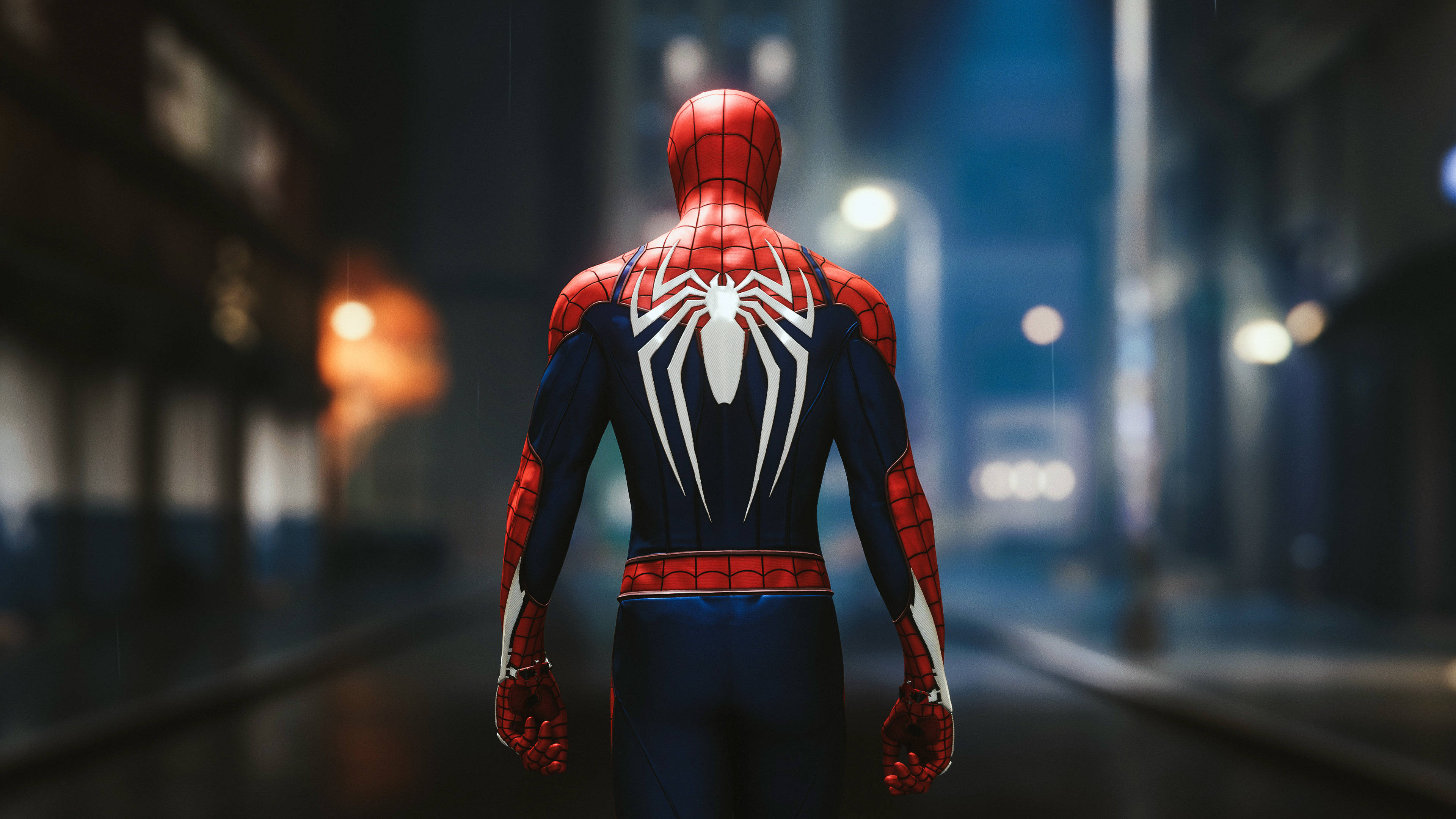 Spider Man Ps4 kwenye Kichochoro Picha ya Ukuta