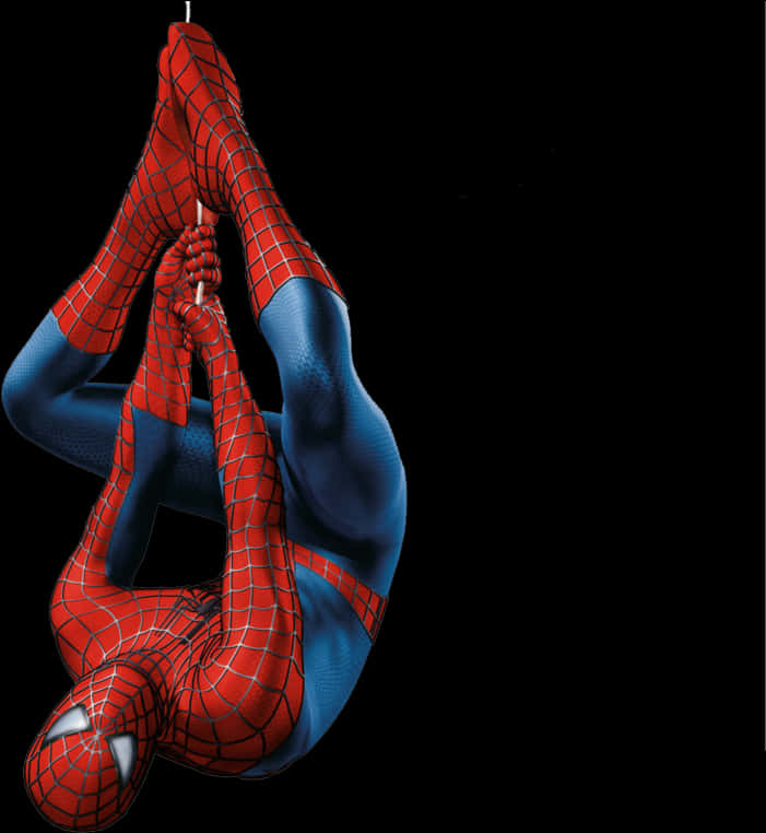 Spiderman Akiwa Hanging Chini Picha ya Ukuta