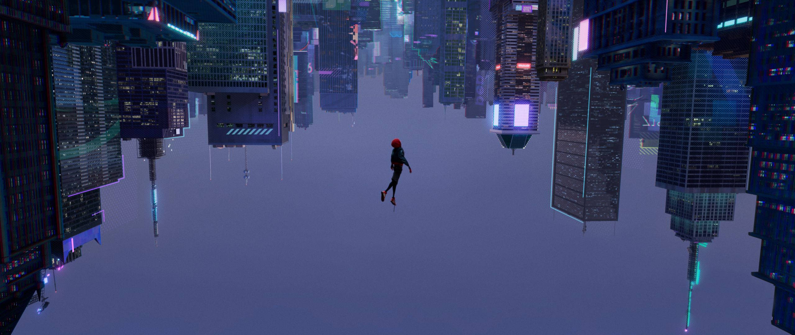 Spiderman anafall freefalling katika abyss Picha ya Ukuta
