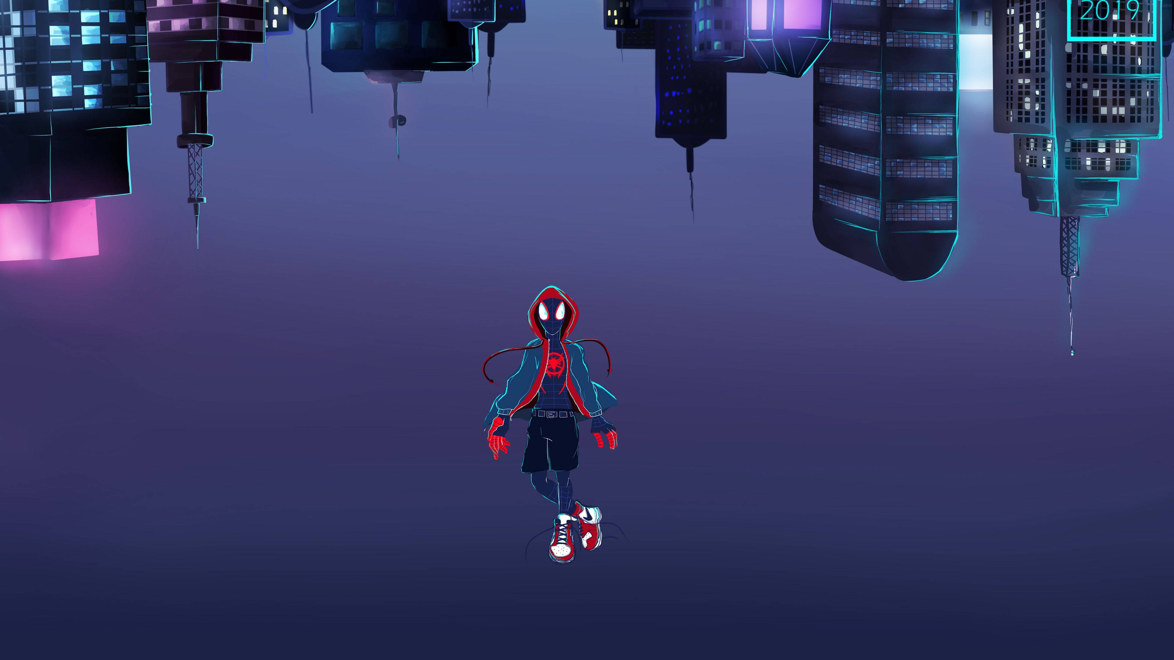Spiderman Anaruka Kwa Imani Picha ya Ukuta