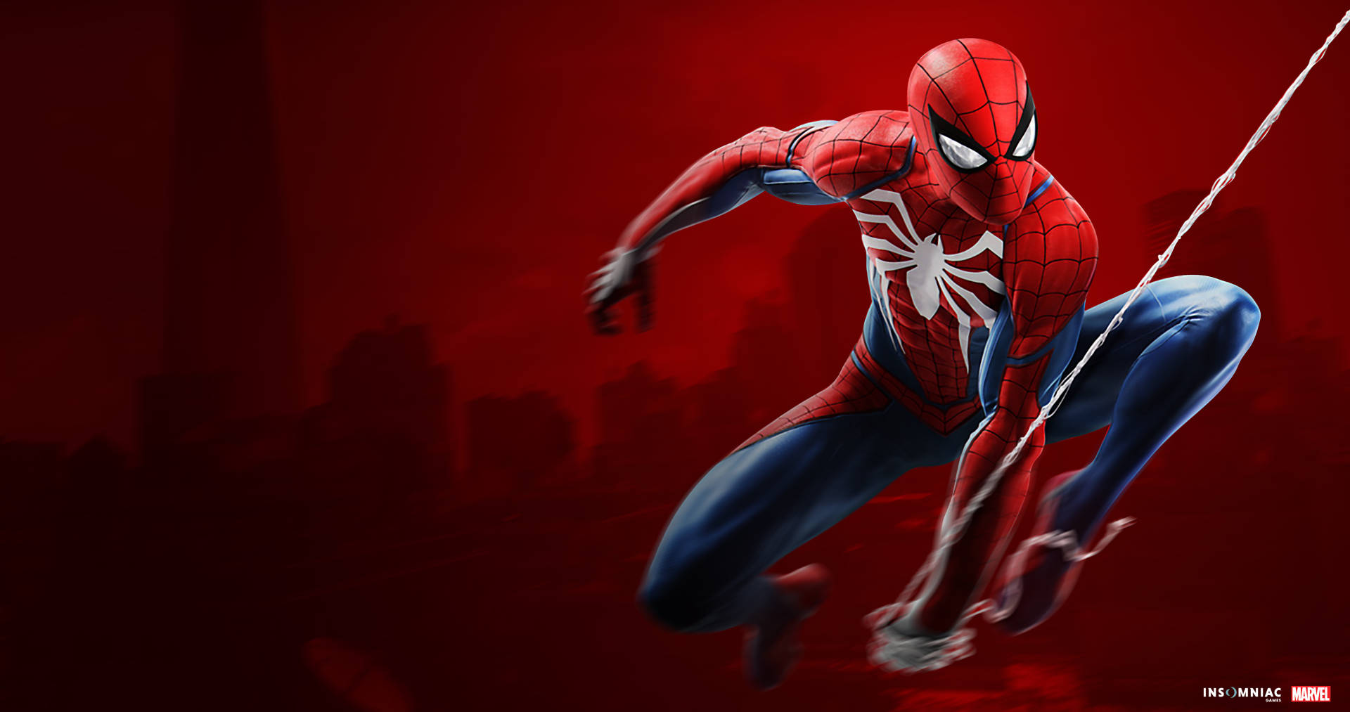 Spiderman Kwenye Nyekundu Picha ya Ukuta