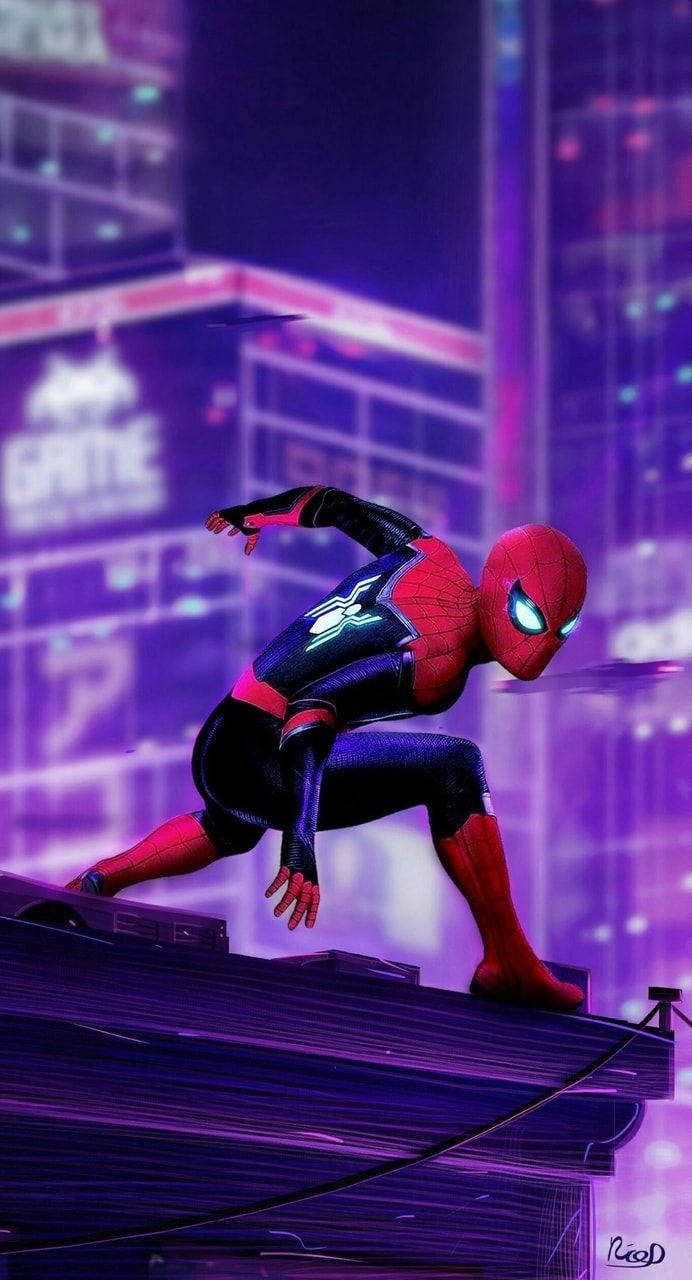 Spiderman Mbali na Nyumbani Picha ya Ukuta