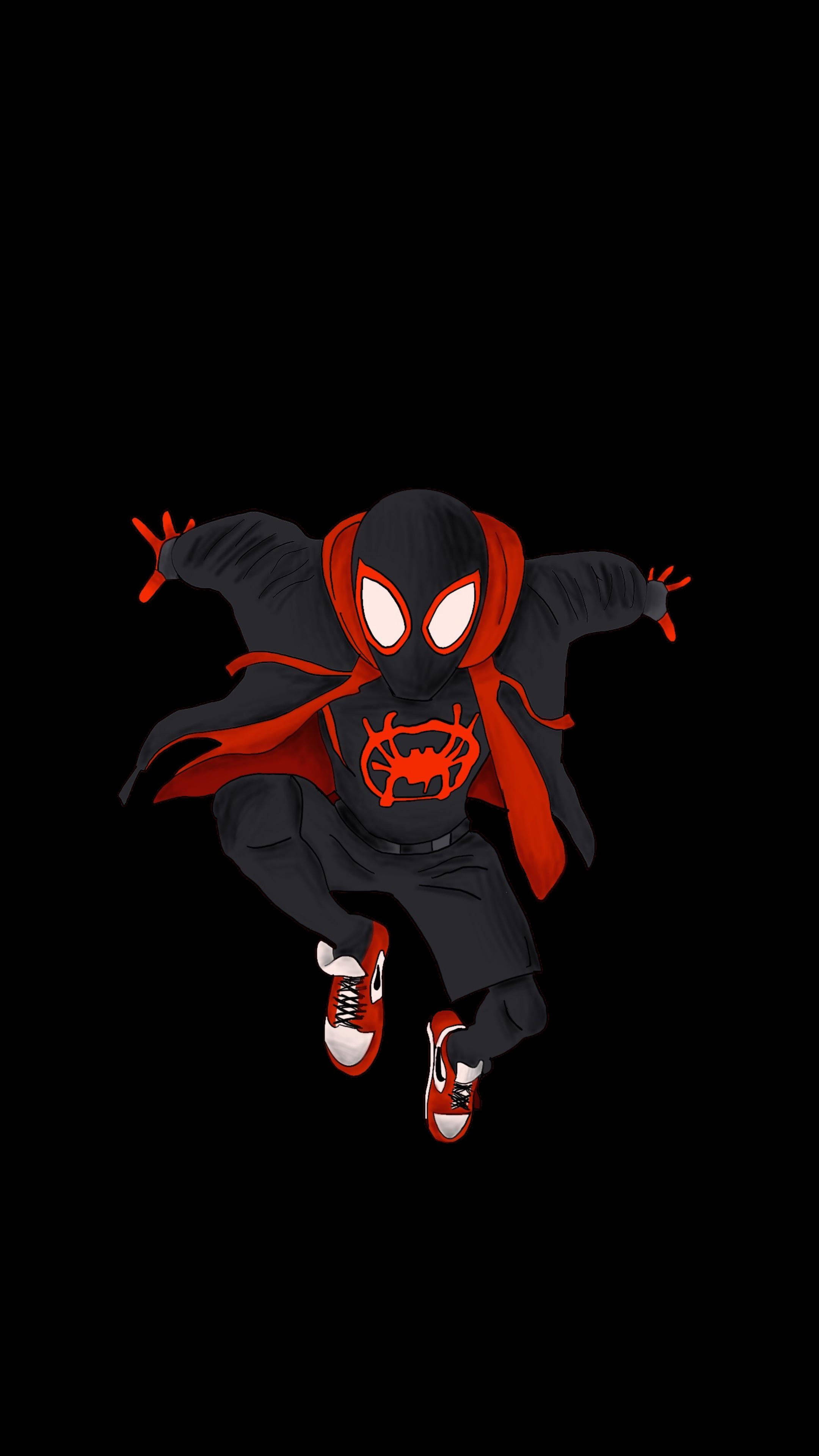 Spiderman Mweusi Amoled Mweusi Picha ya Ukuta