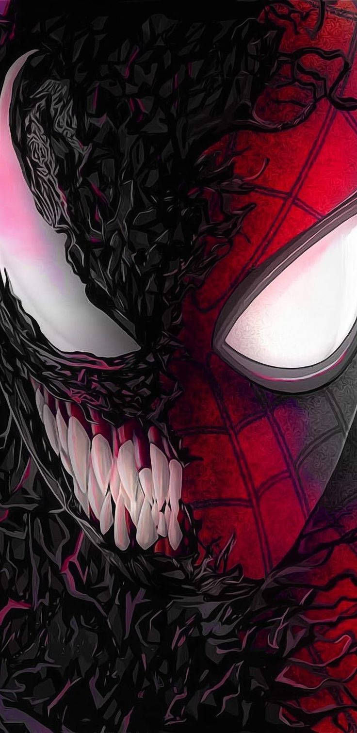 Spiderman na Venom Wakabiliana Picha ya Ukuta
