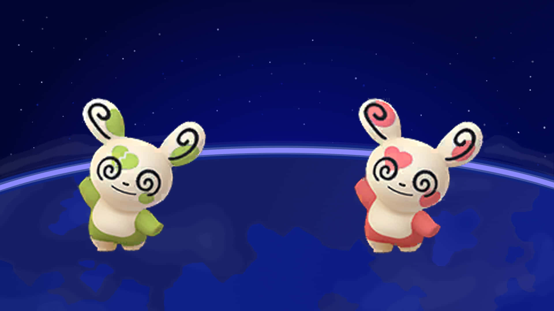 Spinda Shiny na Spinda ya Kawaida Picha ya Ukuta
