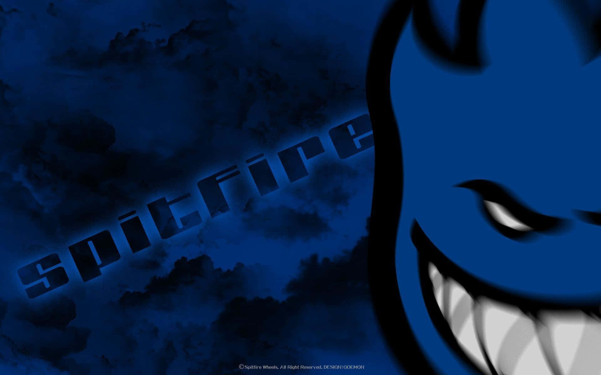 Spitfire Skate Aesthetic ya Bluu Picha ya Ukuta