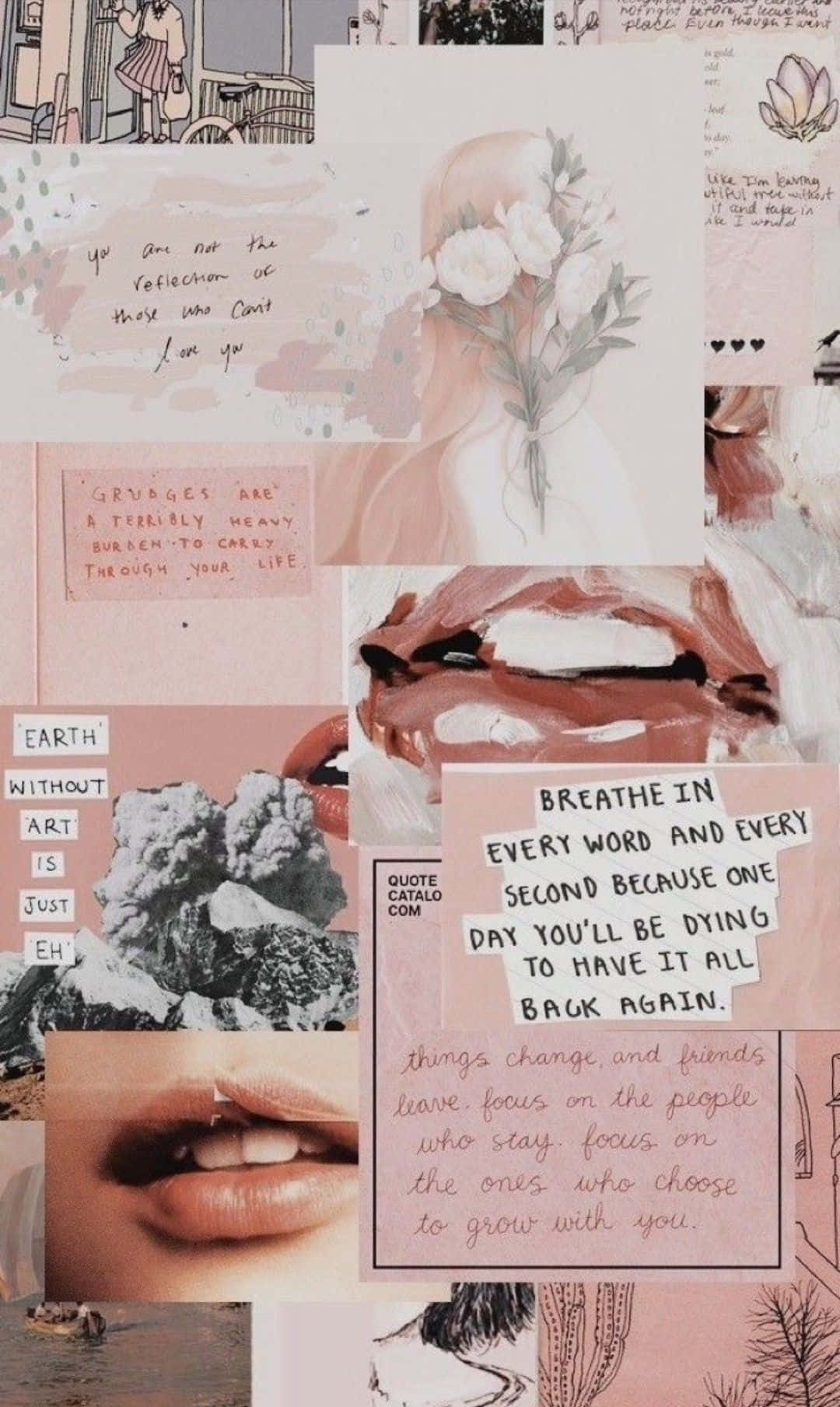 Splashes of Artistry - Aesthetic Collage Background Picha ya Ukuta