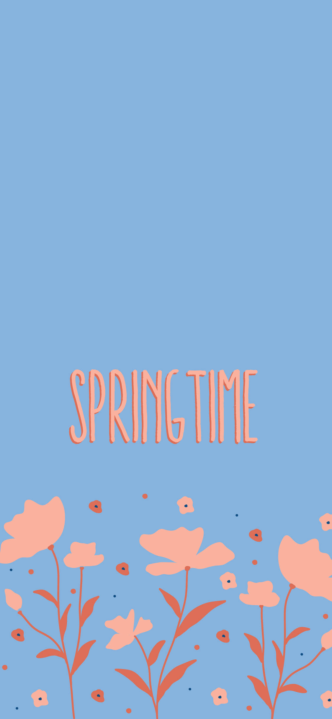 Spring iPhone Light Blue Picha ya Ukuta