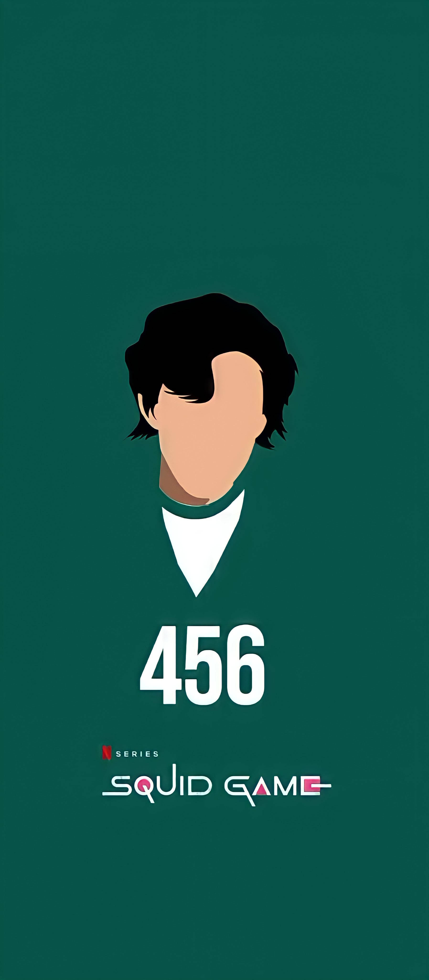 Squid Game 456 Vector Art Picha ya Ukuta