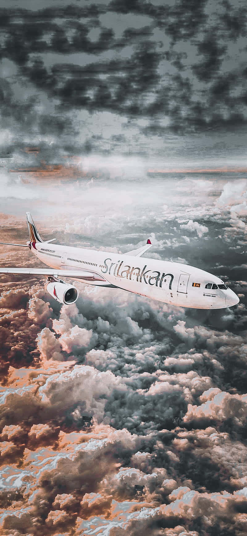 SriLankan Airlines Android Plane Background Picha ya Ukuta