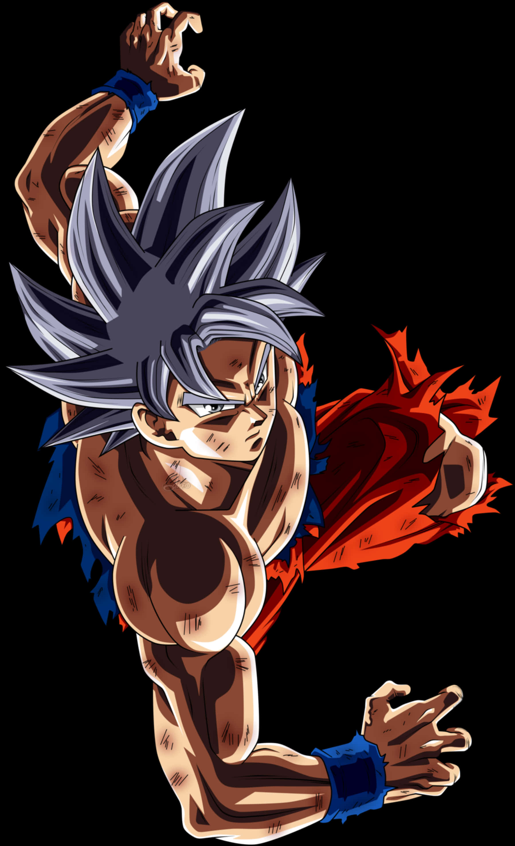Stance ya Nguvu ya Goku Ultra Instinct Picha ya Ukuta