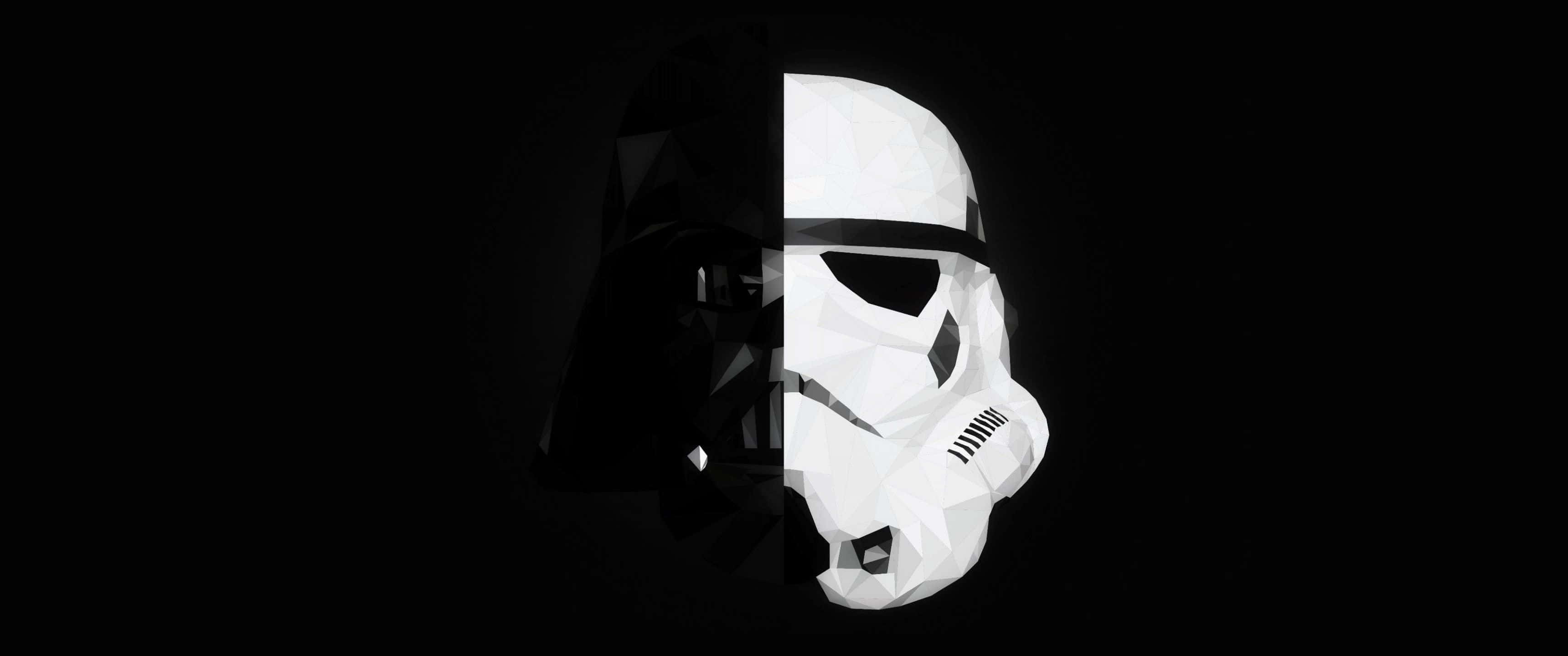 Star Wars Darth Vader Na Stormtrooper Pacha Mzuri Wa Kufuatilia Mbili Picha ya Ukuta