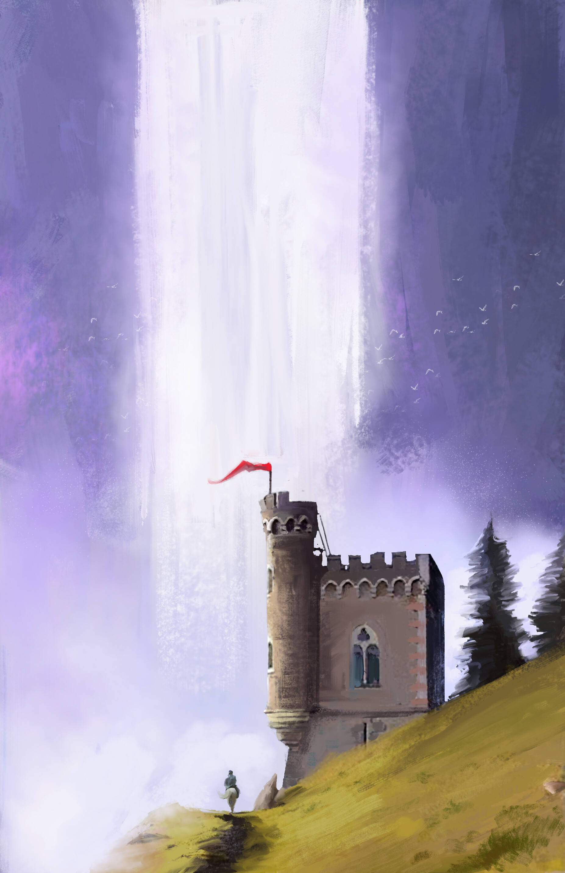 Step into a world of magic, discover the enchanting Castle Wanderer Picha ya Ukuta