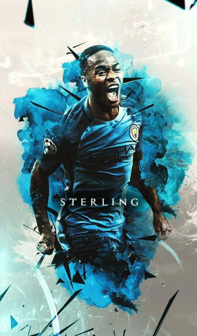 Sterling City Skyline ya Mwanga wa Mwanga Picha ya Ukuta