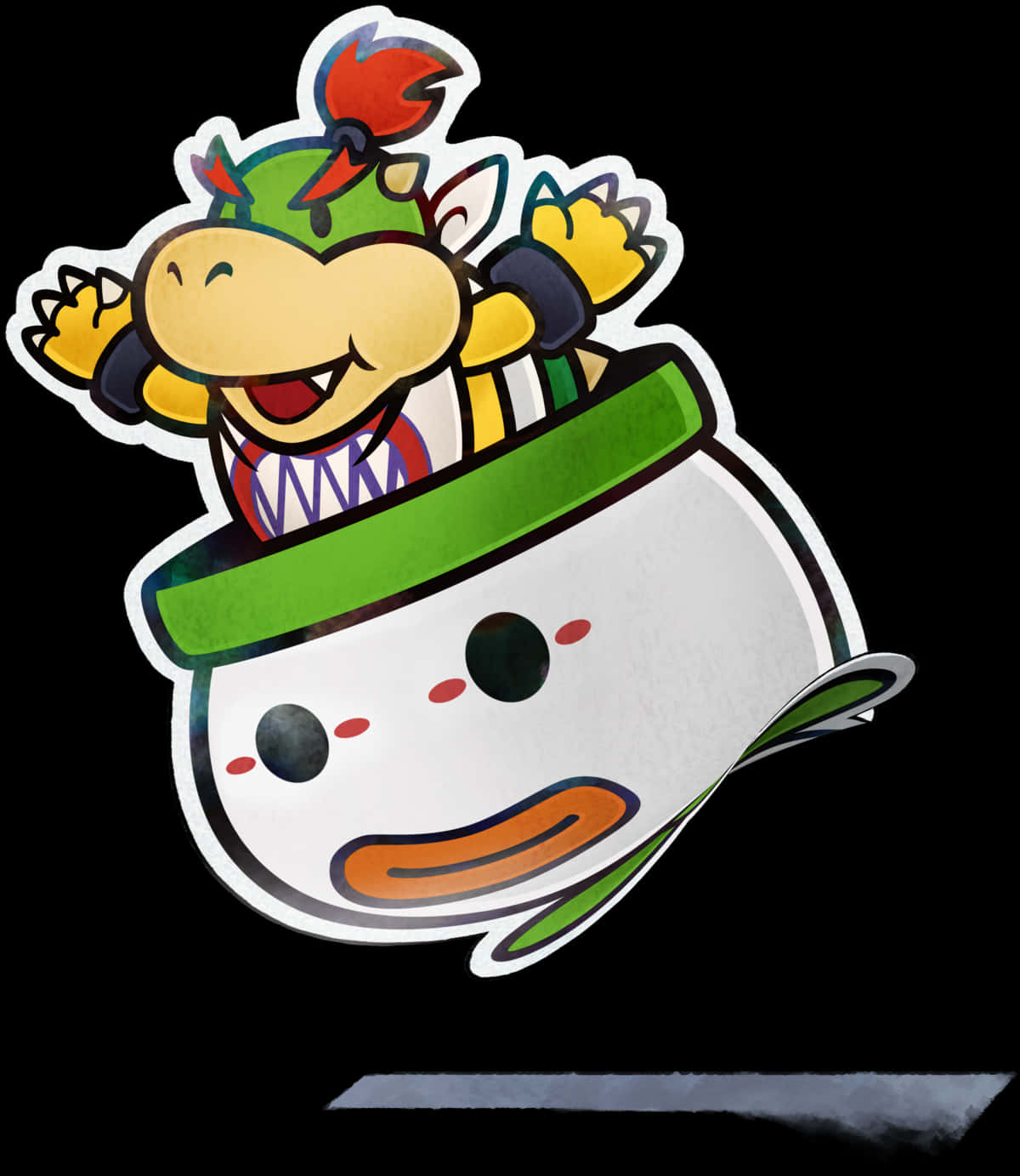 Stika ya Bowser Jr. kwenye Koopa Claw Copter Picha ya Ukuta