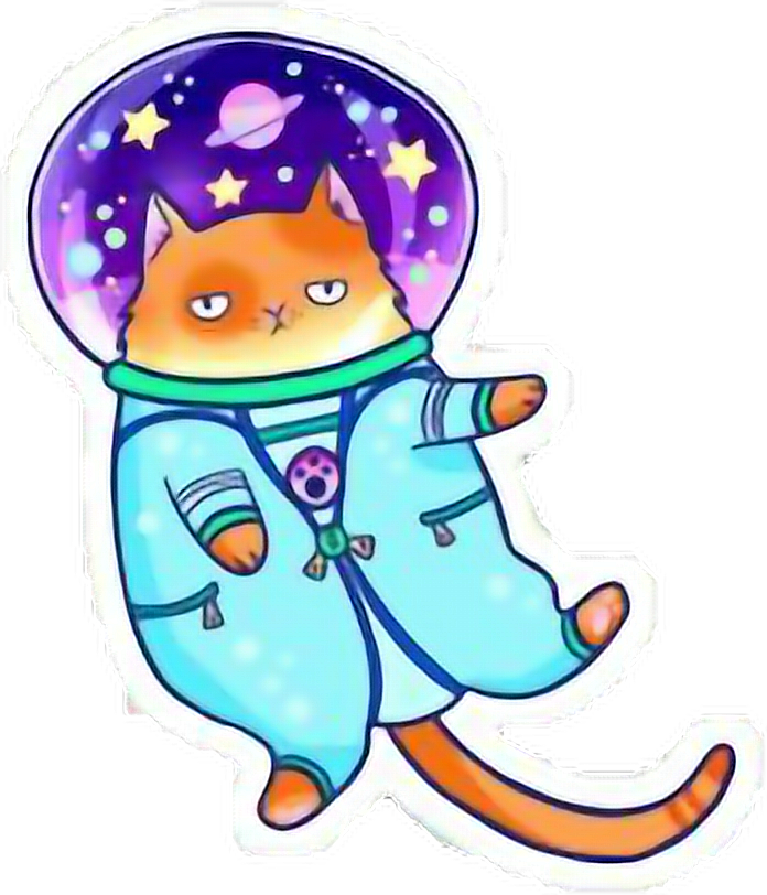Stika ya Paka wa Anga wa Cosmic Picha ya Ukuta