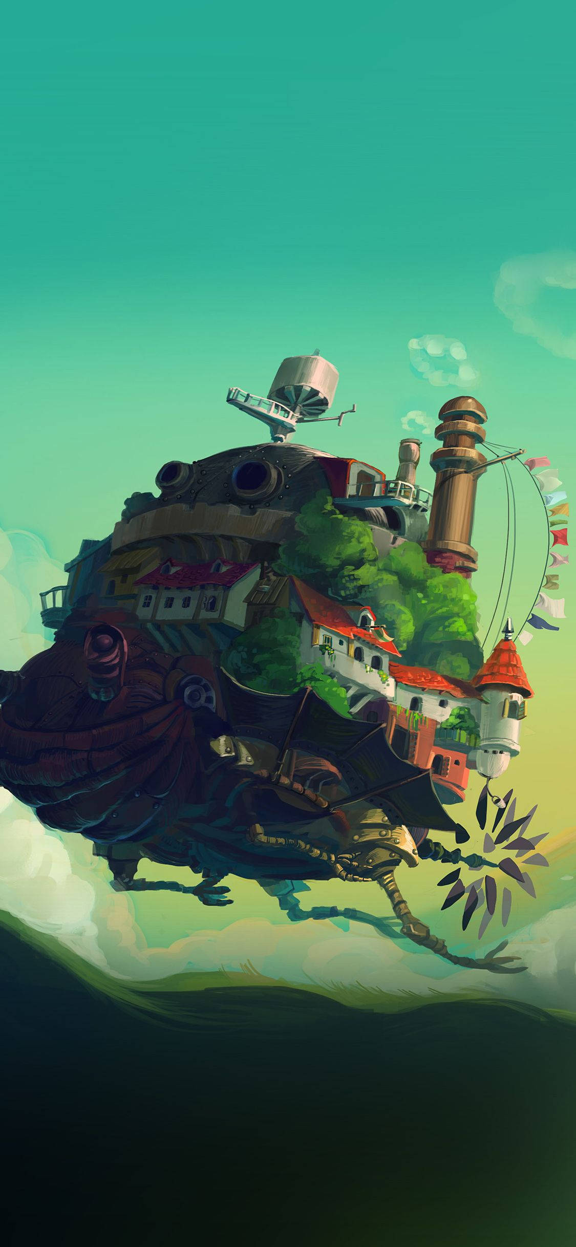 Studio Ghibli iPhone Howl's Moving Castle Picha ya Ukuta