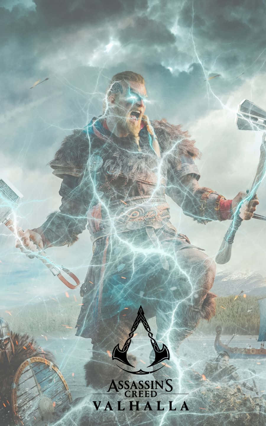 Stunning 1440p Assassin's Creed Valhalla Background Picha ya Ukuta