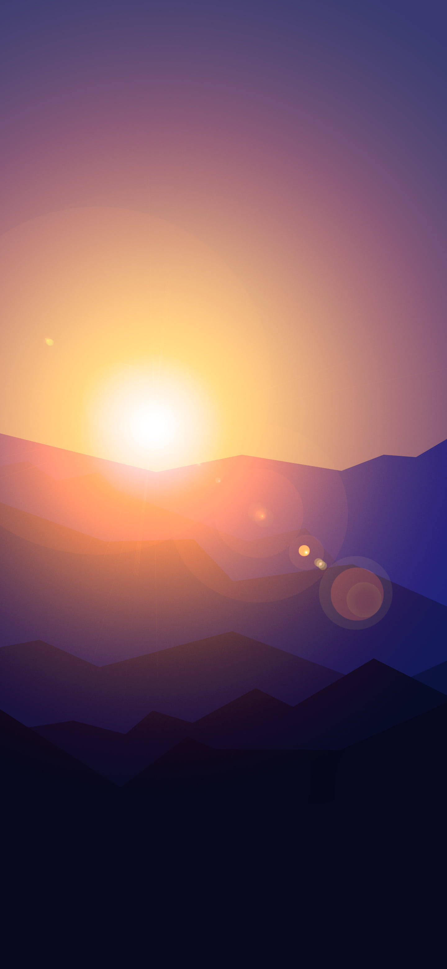 Sunset Horizon Minimalist Android Picha ya Ukuta