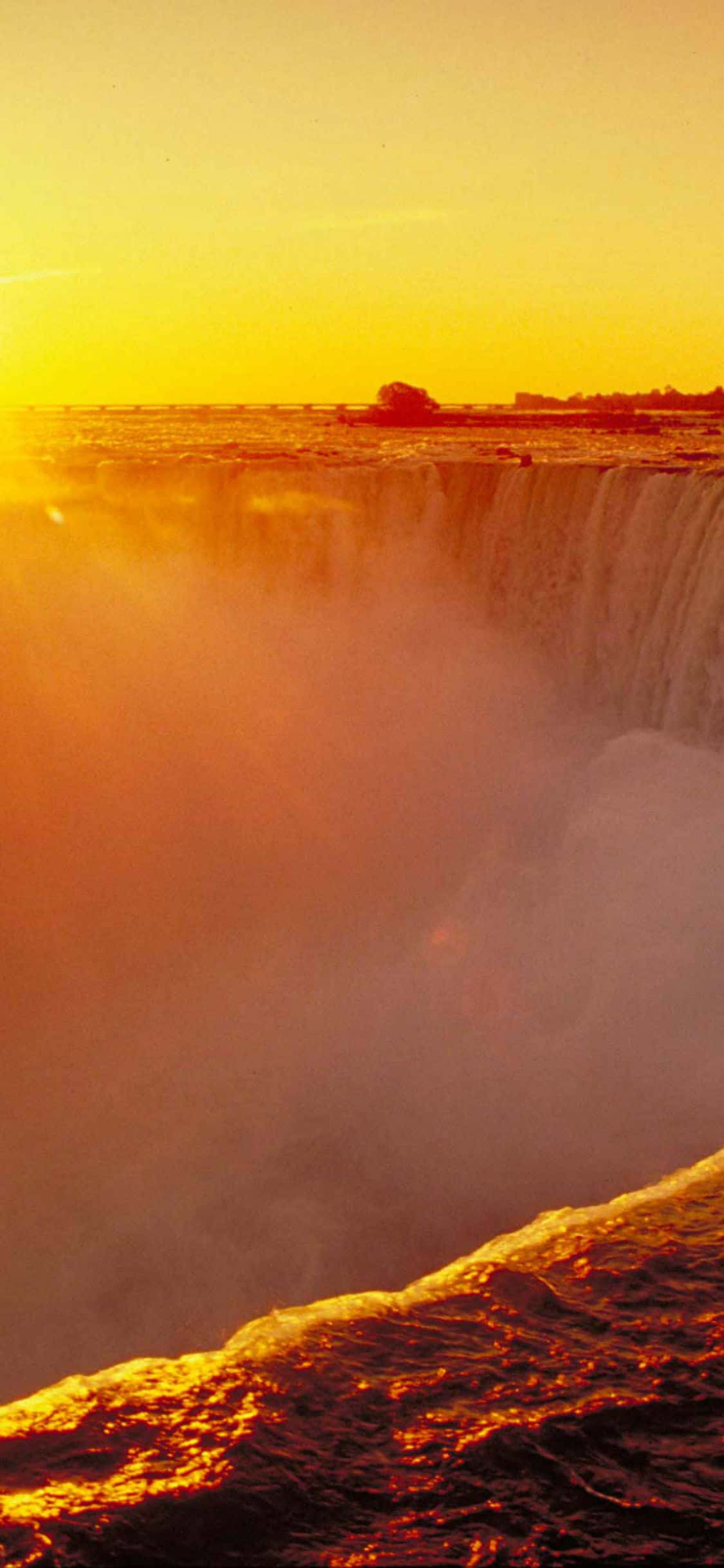 Mashua ya Magharibi iPhone X Niagara Falls Background Picha ya Ukuta