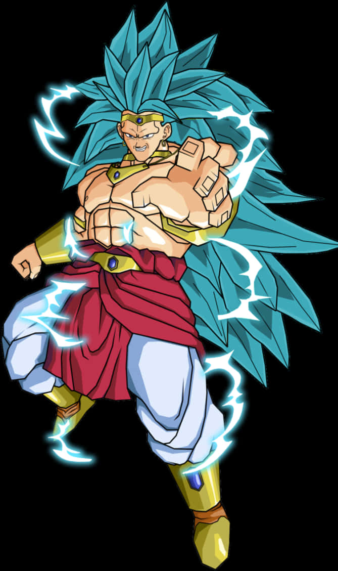 Super Saiyan Blue Broly Kukasirisha Nguvu Picha ya Ukuta