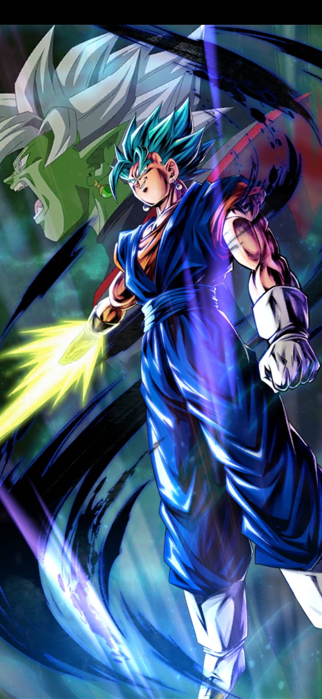 Super Saiyan Blue Na Black Goku Live Picha ya Ukuta