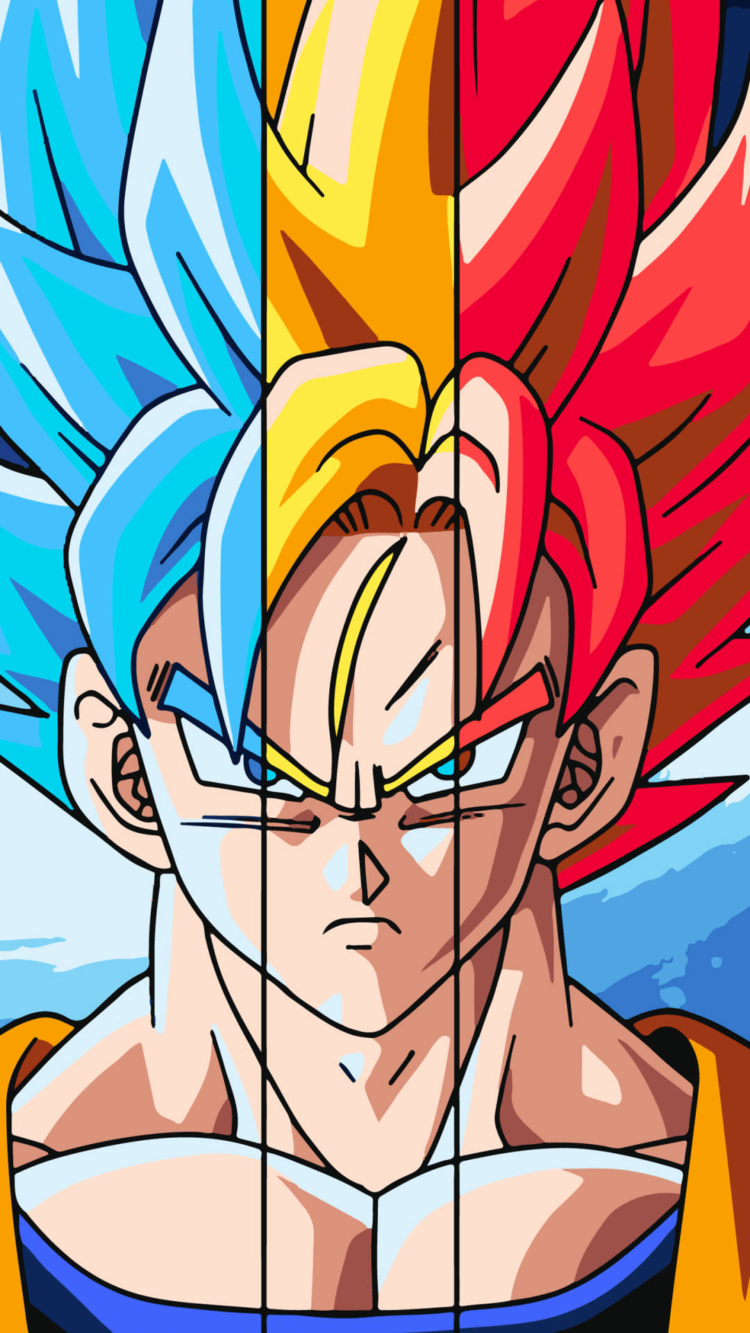 Super Saiyan Goku akifungua nguvu zake katika Dragon Ball Z Picha ya Ukuta
