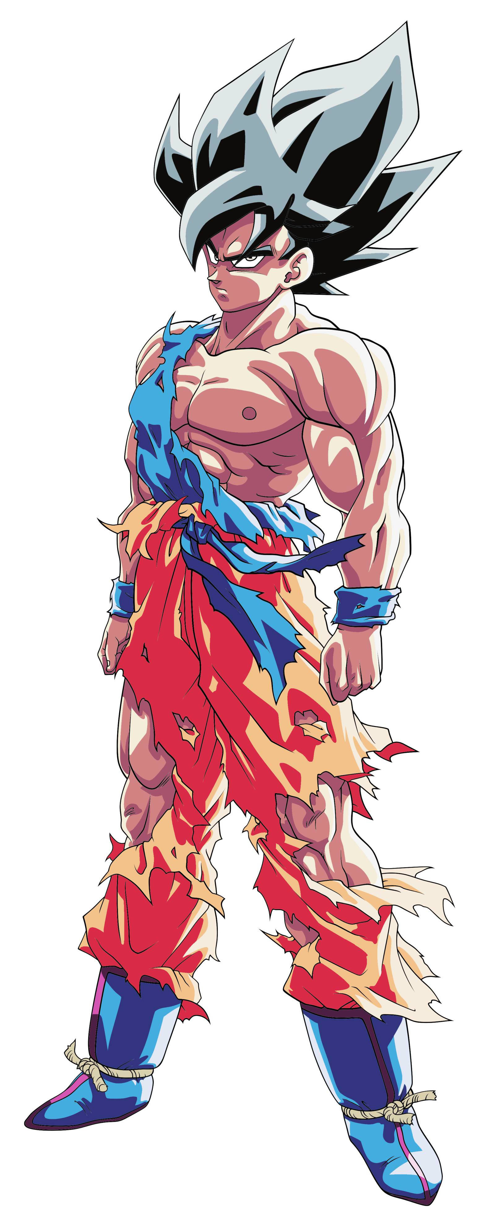 Super Saiyan Mweusi Hair Son Goku iPhone Picha ya Ukuta