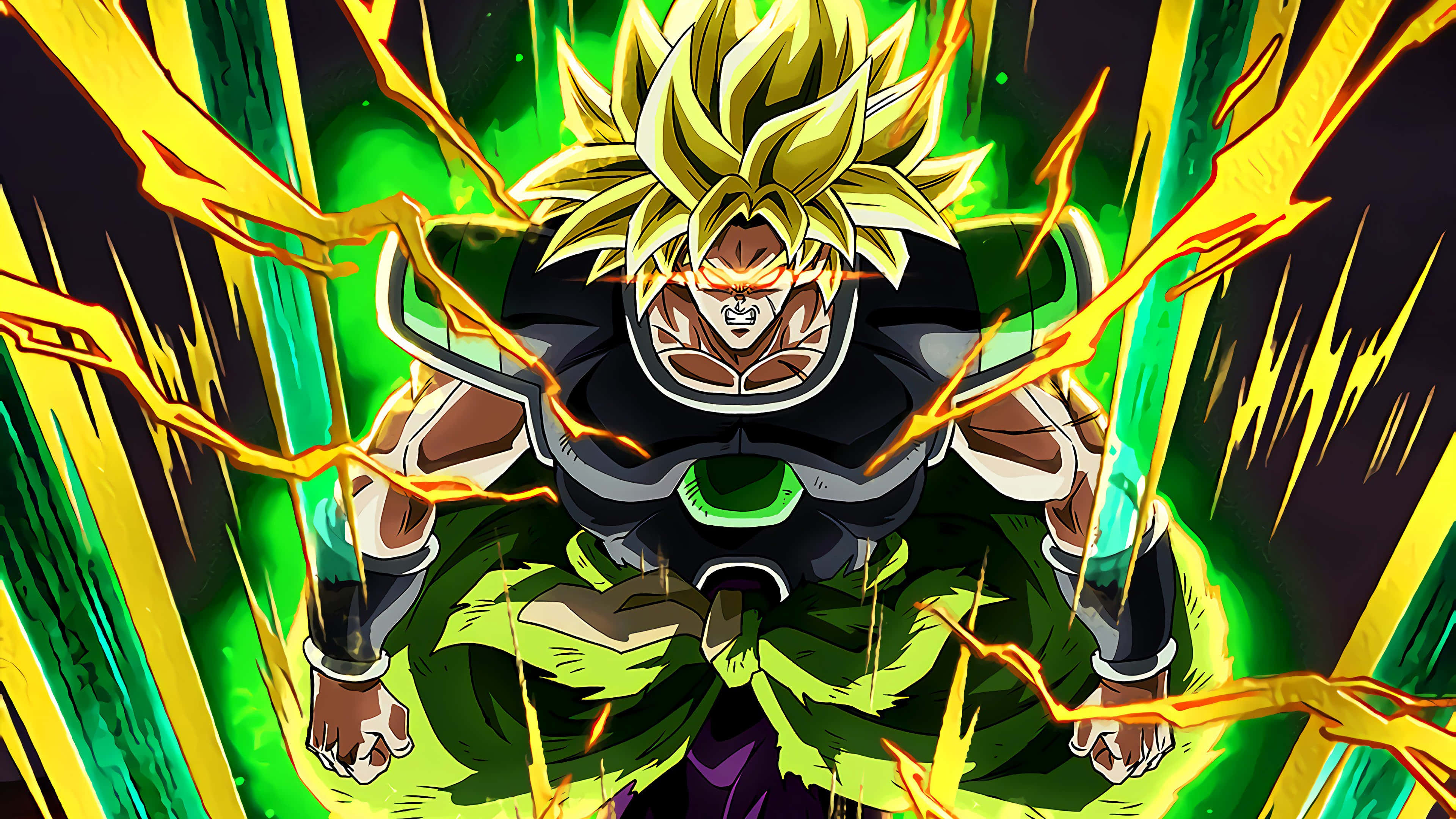 Super Saiyan wa Hadithi Broly anarudi kumenyana na Goku katika Dragon Ball Super Broly Picha ya Ukuta