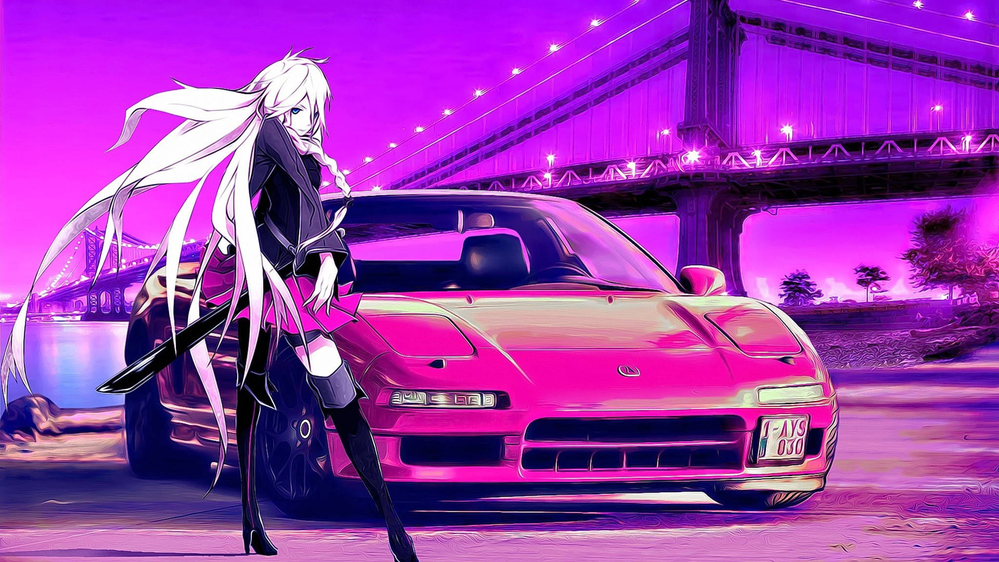 Supra Gari la Anime Picha ya Ukuta