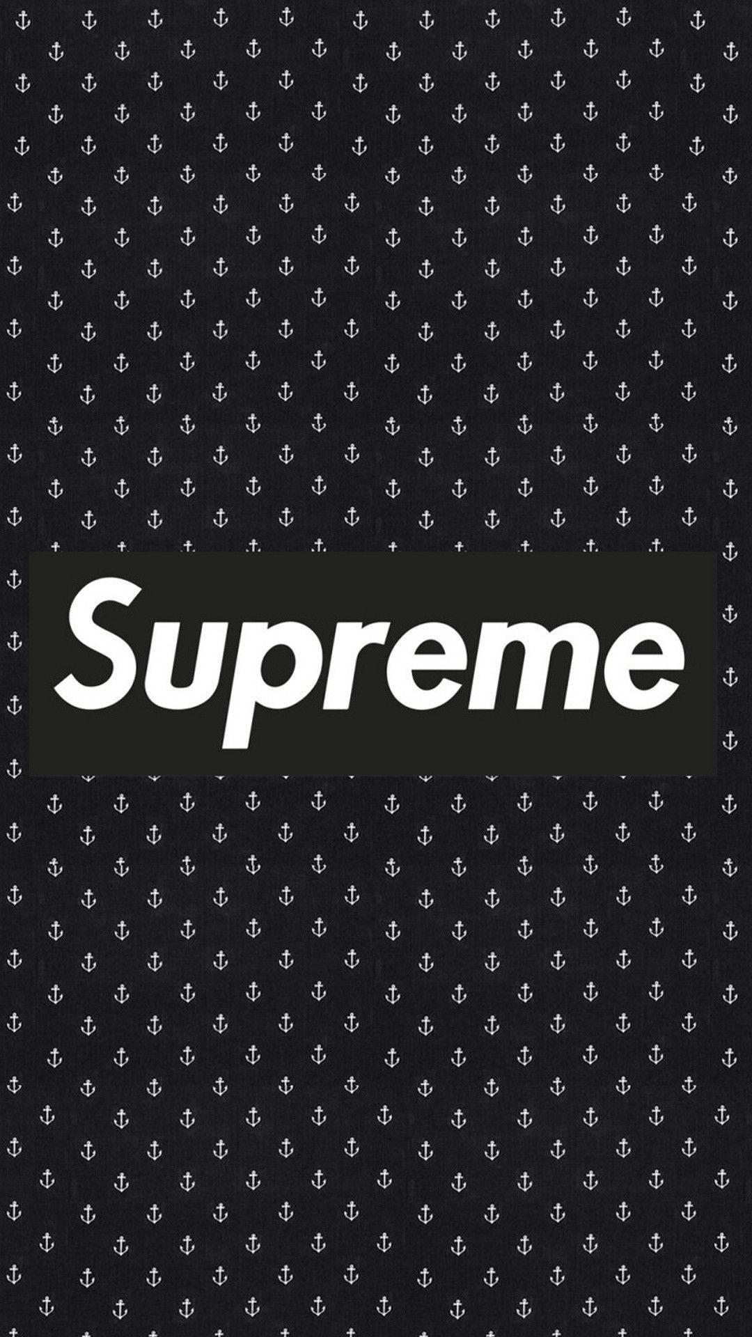 Supreme Brand In Black And White Picha ya Ukuta