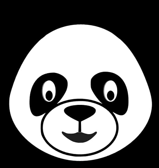 Sura ya Panda Yenye Muundo Rahisi Picha ya Ukuta