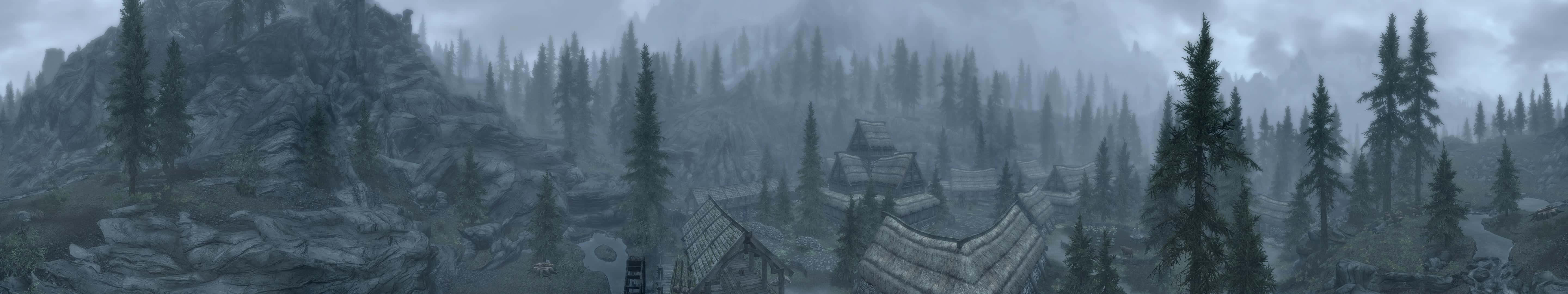 Sura ya Skrini ya Pixel 3 ya Skyrim yenye Rangi ya Kijivu na Nyeusi Picha ya Ukuta