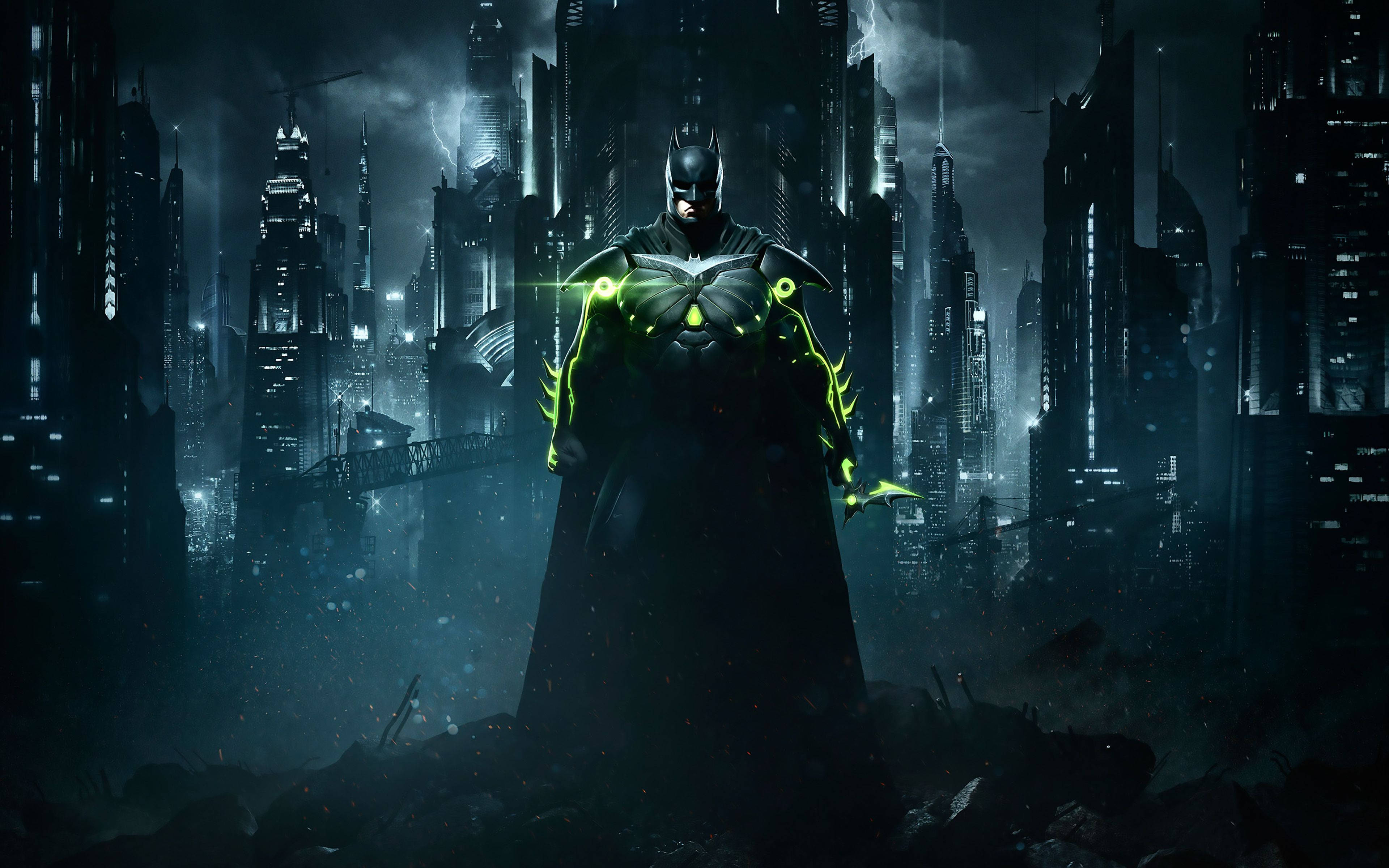 Suti ya Batman Inayong'aa Picha ya Ukuta