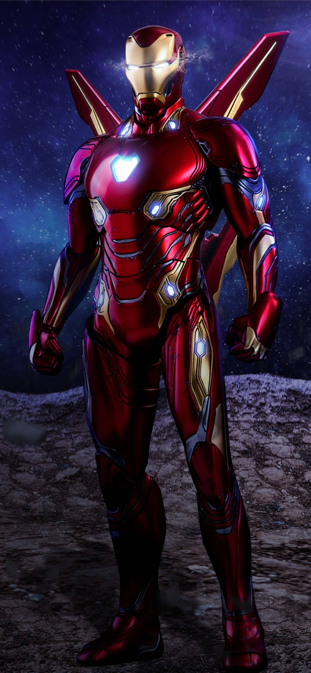 Suti ya Mwili ya Iron Man ya Superhero yenye Mabawa Picha ya Ukuta