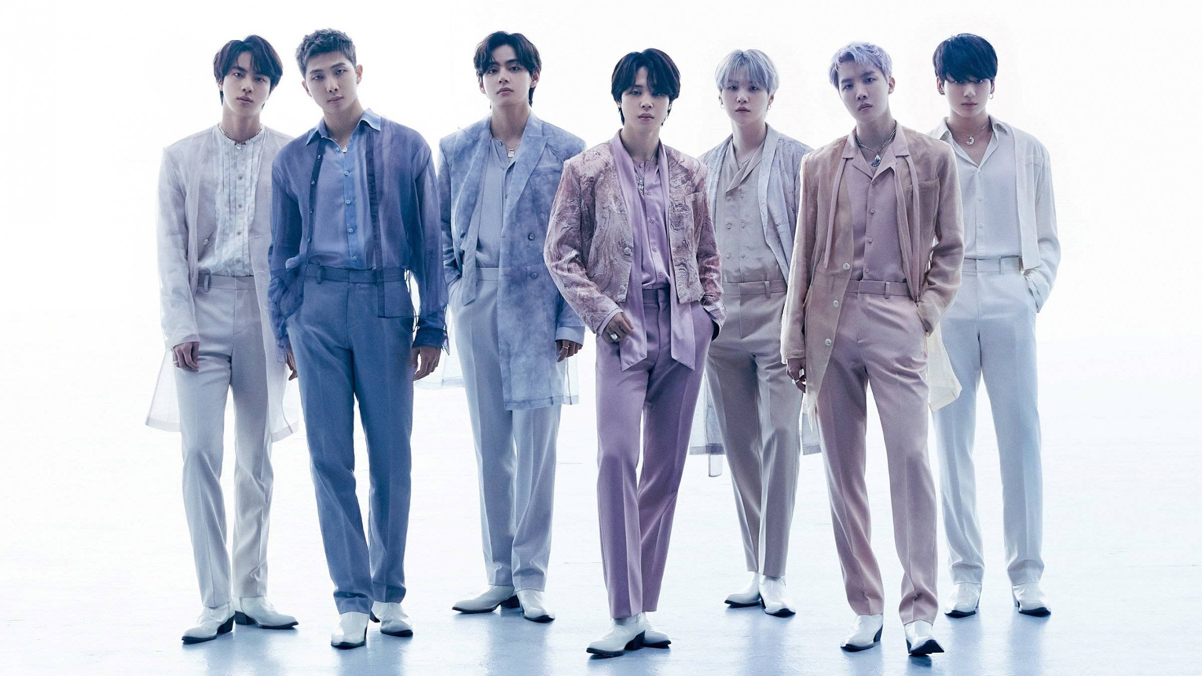 Suti za Rangi za BTS za Kompyuta ya Meza Picha ya Ukuta