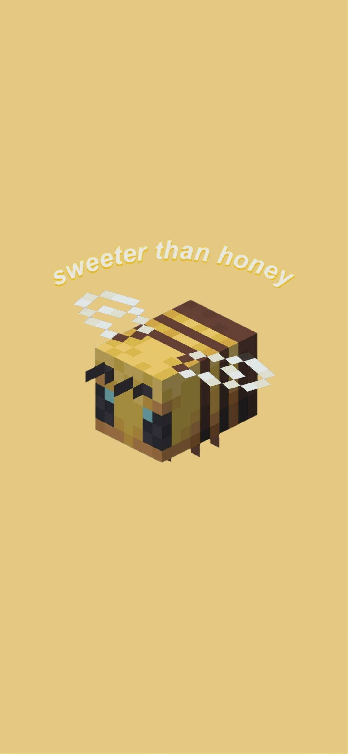 Sweeter Than Honey Minecraft Bee Picha ya Ukuta