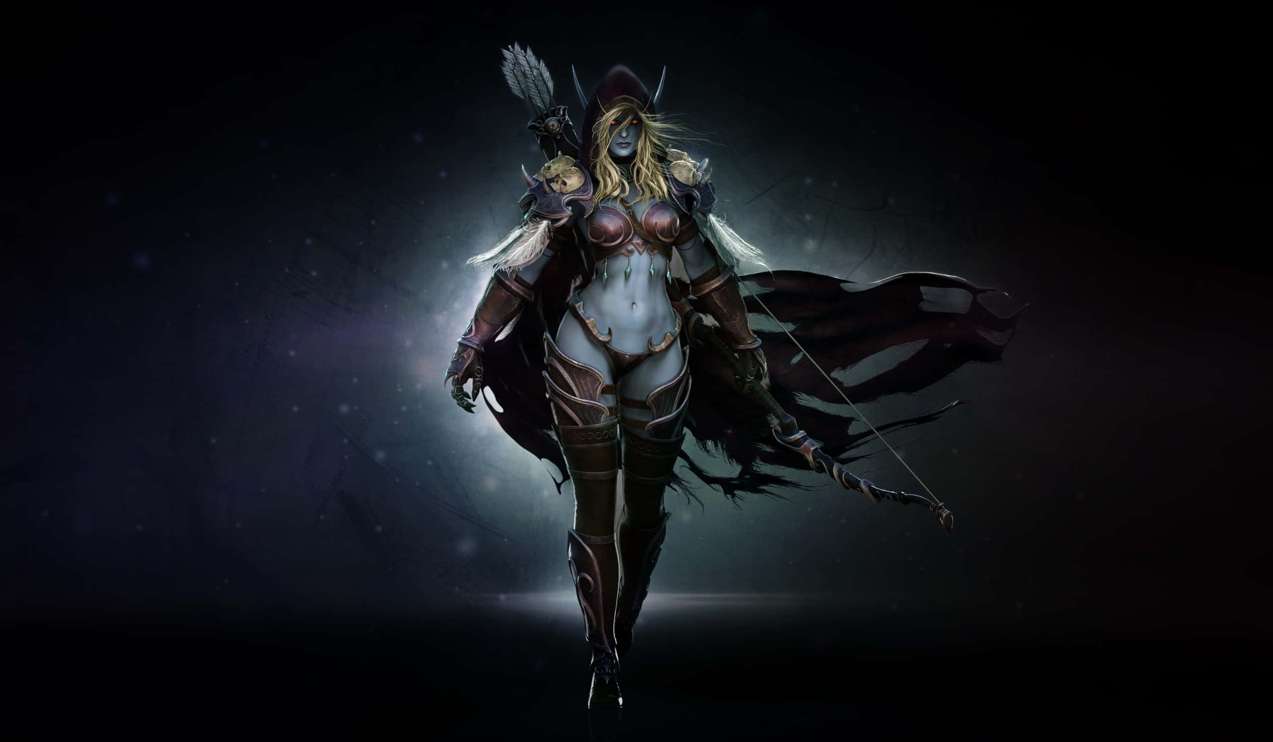 Sylvanas Windrunner kwenye Mwezi kwa Kompyuta Picha ya Ukuta