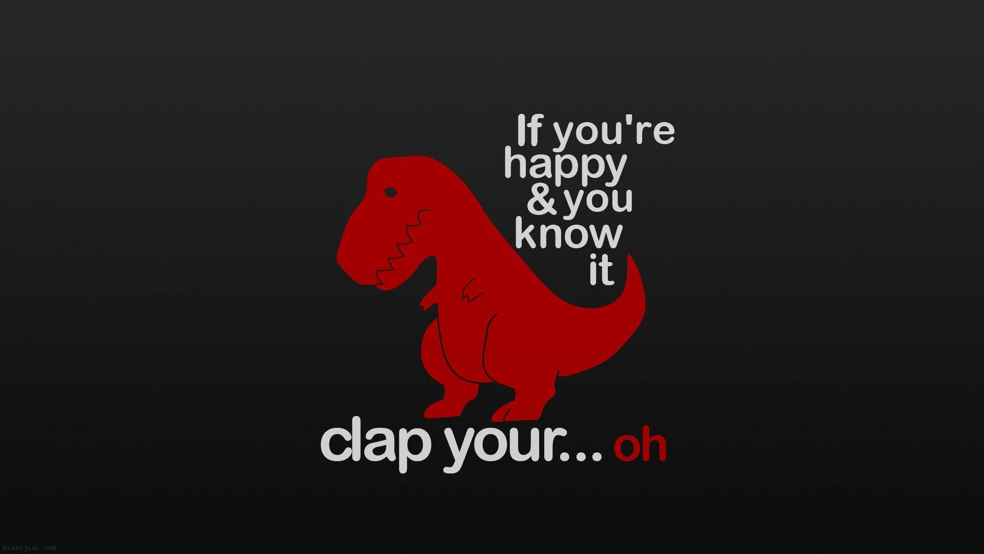 T-Rex Anayechekesha Mrembo Anapopiga Makofi Picha ya Ukuta