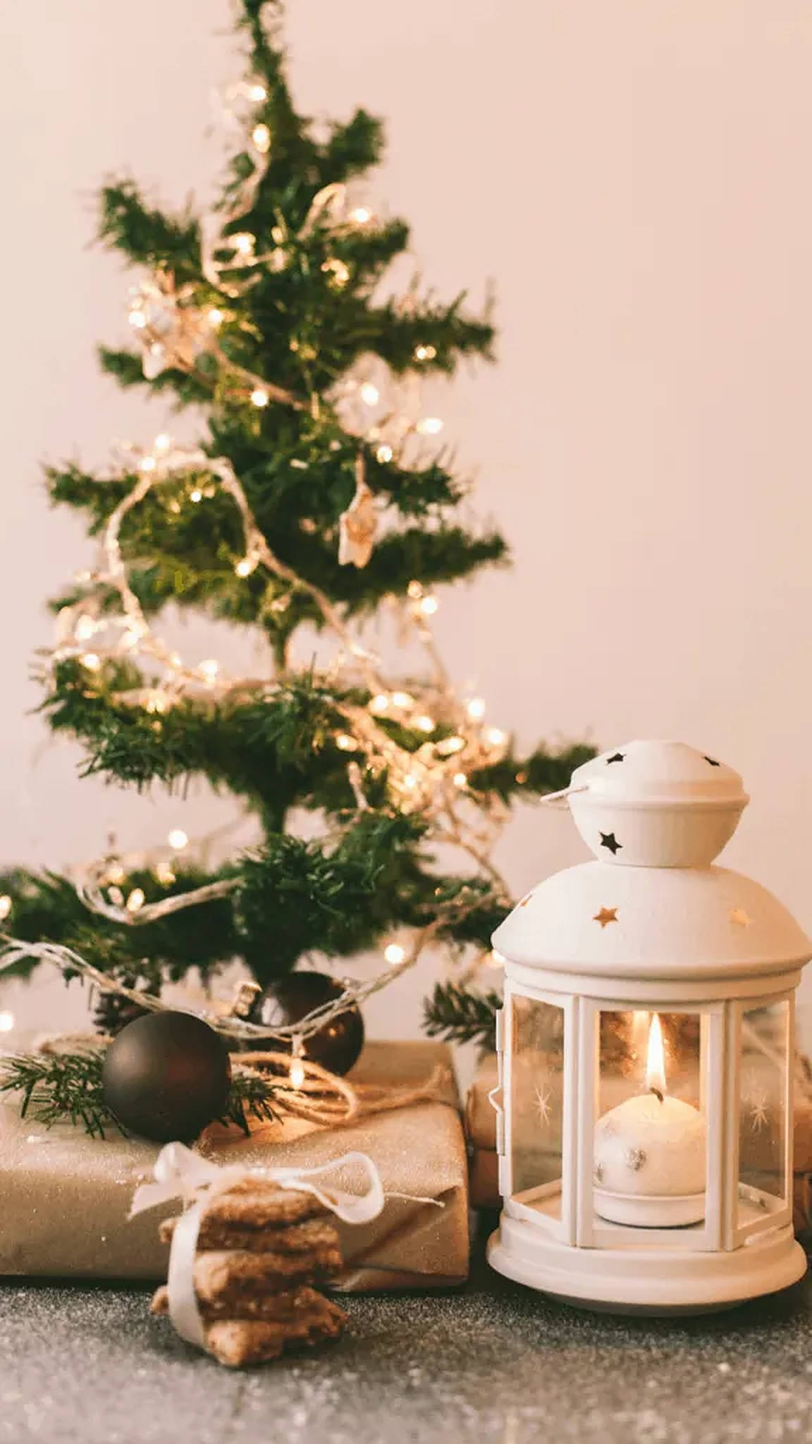 Taa ya Krismasi yenye Mwonekano wa Kupendeza Picha ya Ukuta