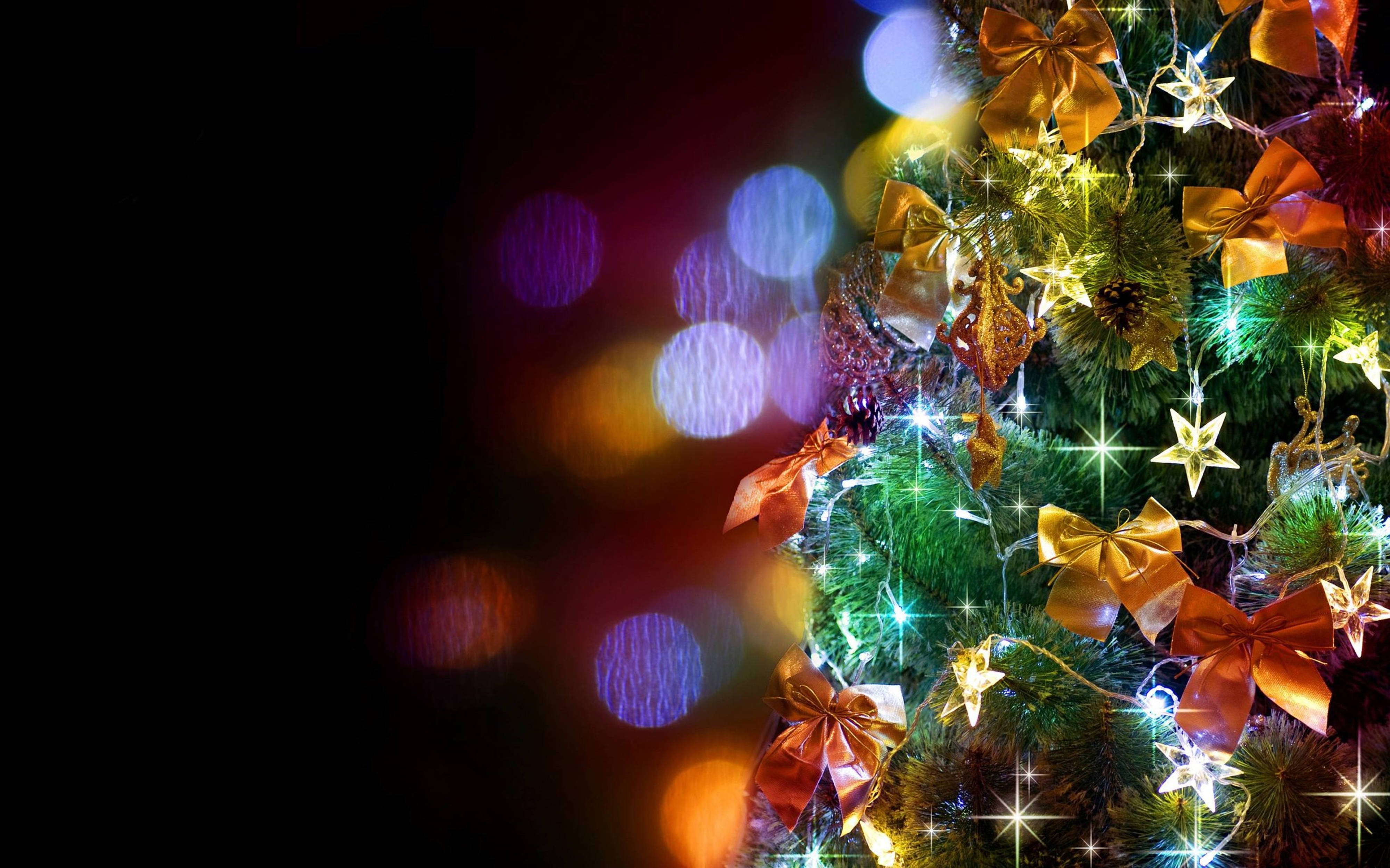 Taa za Mti wa Krismasi 4K Ultra HD Picha ya Ukuta