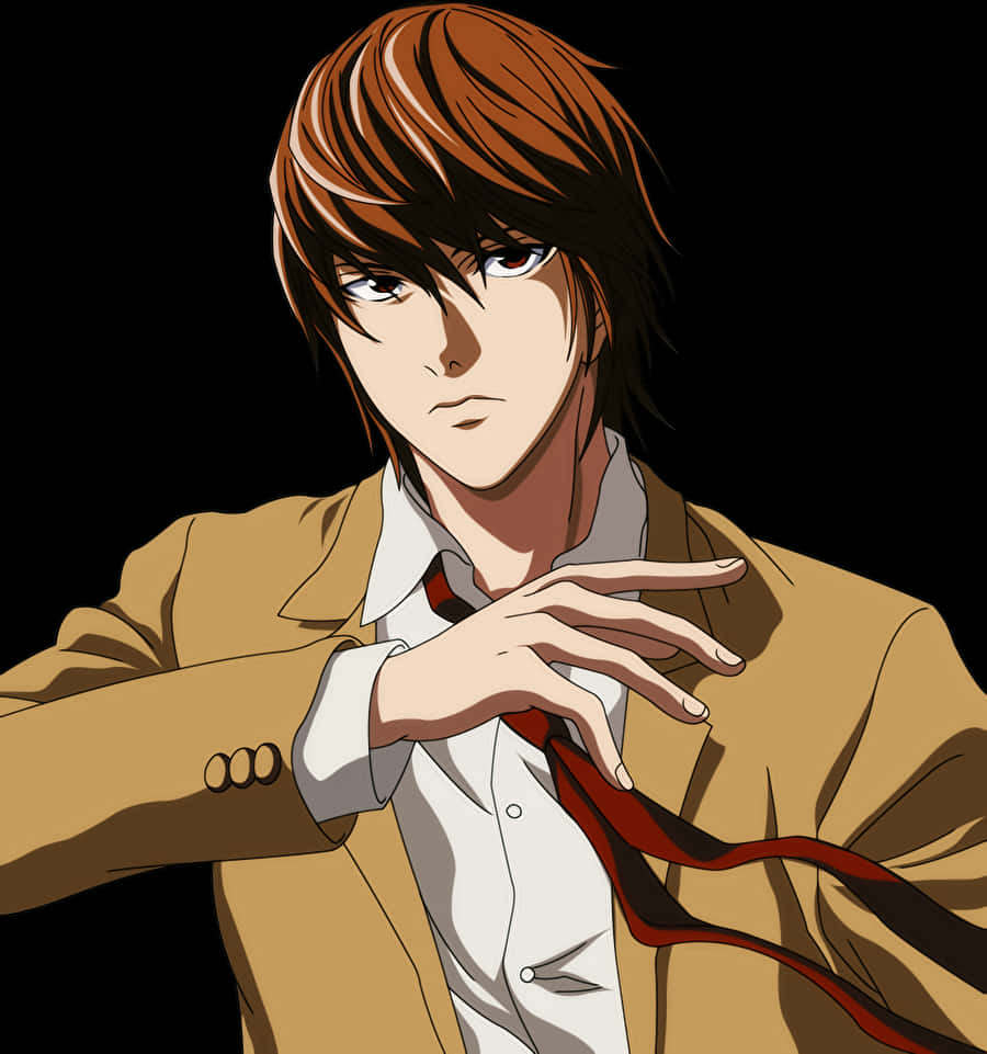 Tabia ya Light Yagami kutoka Death Note Picha ya Ukuta